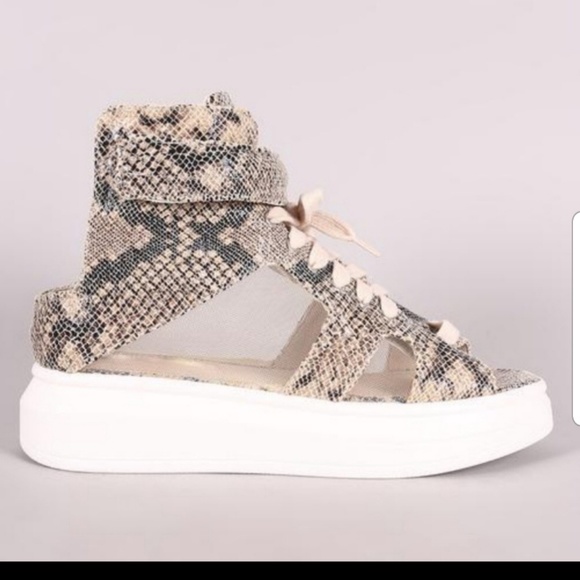 Python faux leather sneakers - Picture 2 of 2